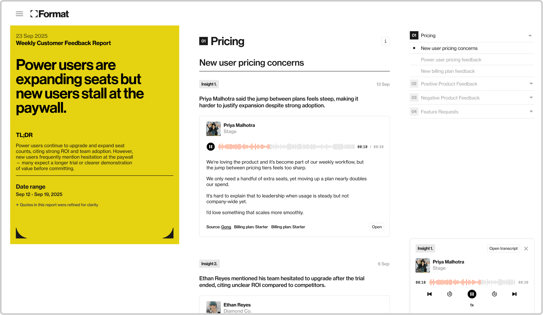Screenshot of Format app